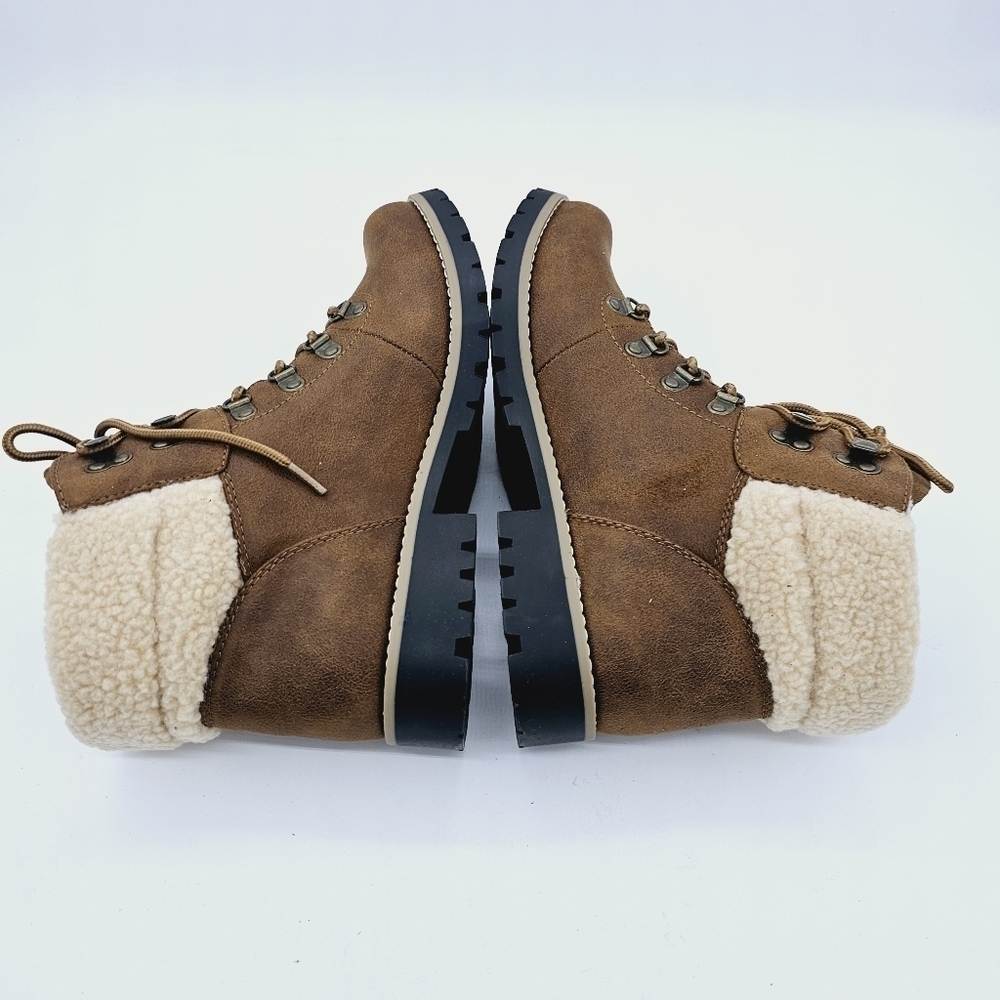Cliffs by White Mountain Brown Faux Suede Fleece Pathfield Winter Hiker … - Picture 10 of 13